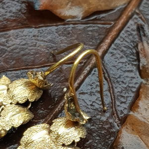 14k Gold Almandine Garnet Bacchanalian Theme Pair Of Earrings Antique Victorian Circa 1880