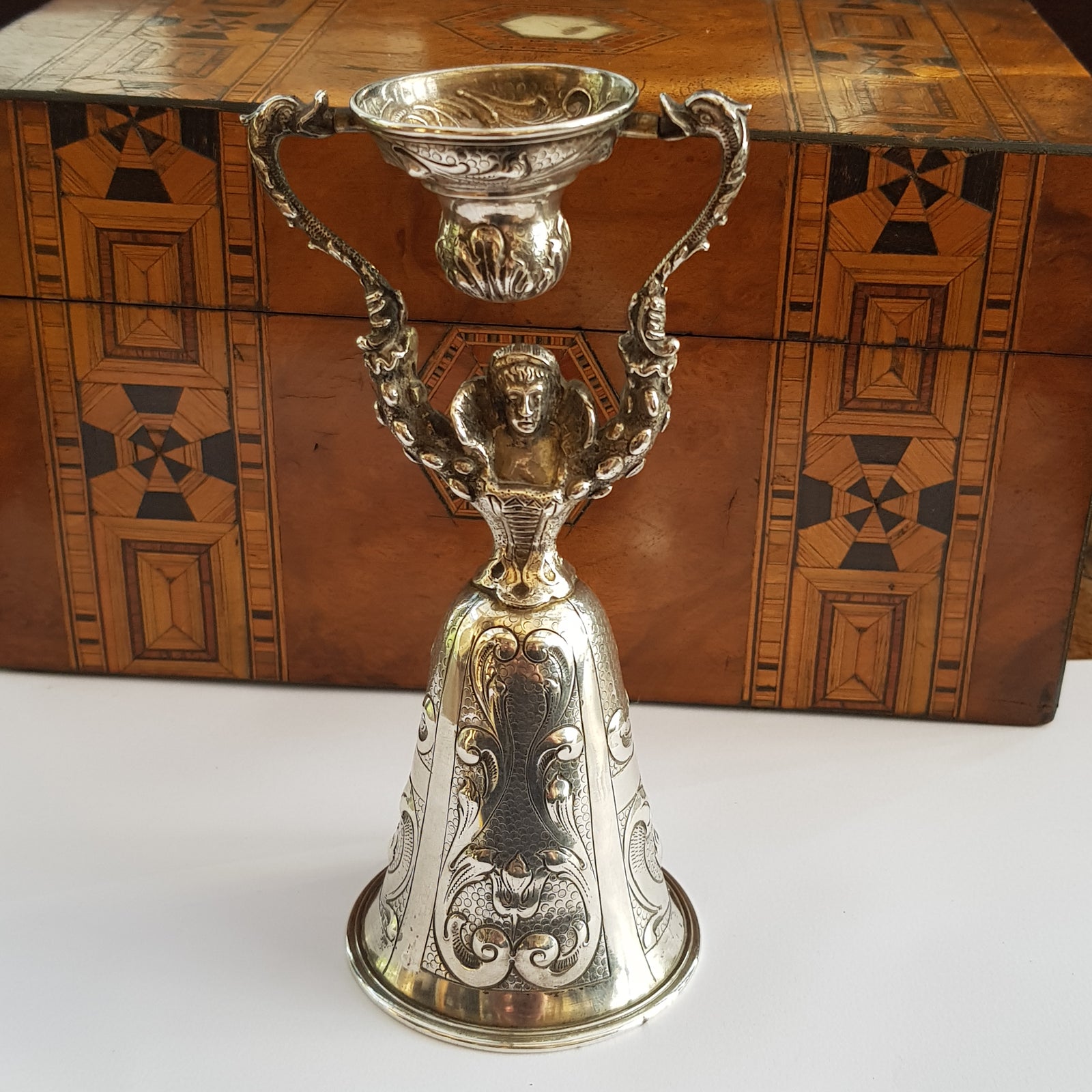 Superb Norwegian Solid Silver Marriage Cup Antique Circa 1890