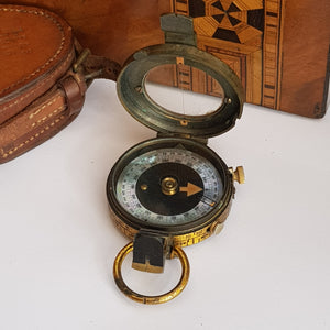 Great War Verner's Pattern Marching Compass Crow Foot Marked Antique circa 1915