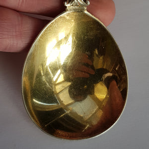 Sterling Silver Pair Cherub Stem And Apostle Finial Spoons Antique Edwardian London Circa 1902