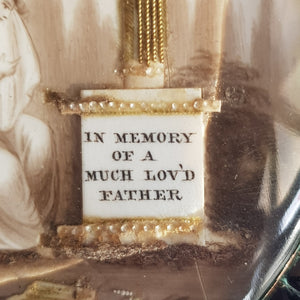 Gold Cased Hand Painted Pictorial Memento Mori Locket Antique Georgian Circa 1770