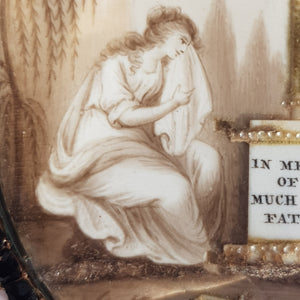 Gold Cased Hand Painted Pictorial Memento Mori Locket Antique Georgian Circa 1770