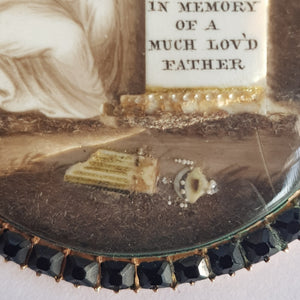 Gold Cased Hand Painted Pictorial Memento Mori Locket Antique Georgian Circa 1770