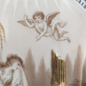 Gold Cased Hand Painted Pictorial Memento Mori Locket Antique Georgian Circa 1770