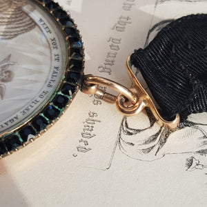 Gold Cased Hand Painted Pictorial Memento Mori Locket Antique Georgian Circa 1770