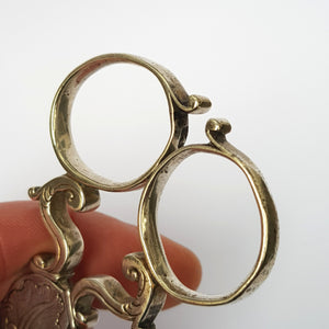 Sterling Silver Pair Of Foliate Chased Sugar Nips Antique Georgian London Circa 1755