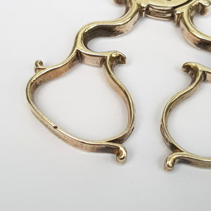 Sterling Silver Pair Of Crested Sugar Nips With Shelled Bowls Antique Georgian Circa 1760's