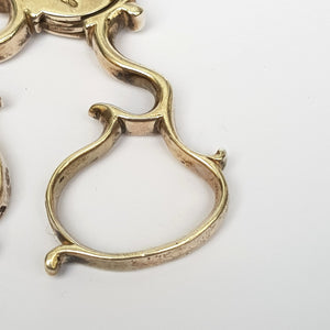 Sterling Silver Pair Of Crested Sugar Nips With Shelled Bowls Antique Georgian Circa 1760's