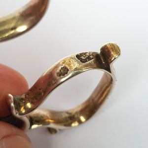 Sterling Silver Pair Of Crested Sugar Nips With Shelled Bowls Antique Georgian Circa 1760's