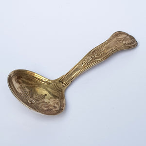 Sterling Silver Kings Pattern tea Caddy Spoon Antique London Circa 1861