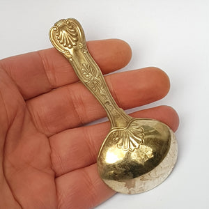 Sterling Silver Kings Pattern tea Caddy Spoon Antique London Circa 1861