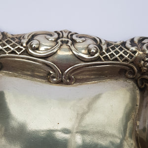 Sterling Silver Repousse Worked Pin Dish Trinket Dish Antique Victorian Chester Circa 1900
