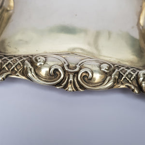 Sterling Silver Repousse Worked Pin Dish Trinket Dish Antique Victorian Chester Circa 1900