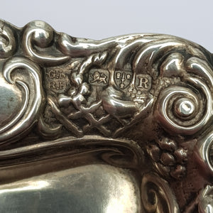 Sterling Silver Repousse Worked Pin Dish Trinket Dish Antique Victorian Chester Circa 1900