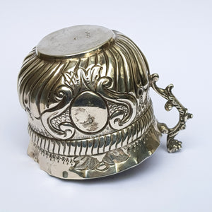 Sterling Silver Ornate Repousse Worked Creamer Jug Antique Victorian London Circa 1890