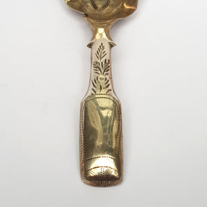 Sterling Silver Floral Engraved Tea Caddy Spoon Antique Georgian Birmingham Circa 1797