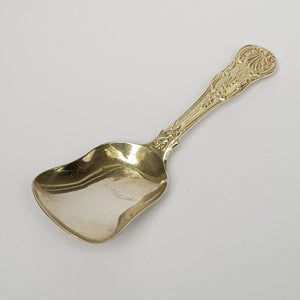 Sterling Silver Kings Pattern Tea Caddy Spoon Antique Victorian London Circa 1843