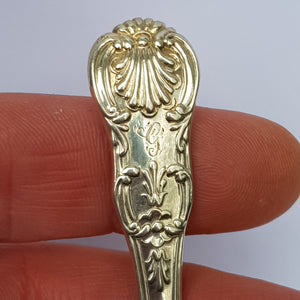 Sterling Silver Kings Pattern Tea Caddy Spoon Antique Victorian London Circa 1843