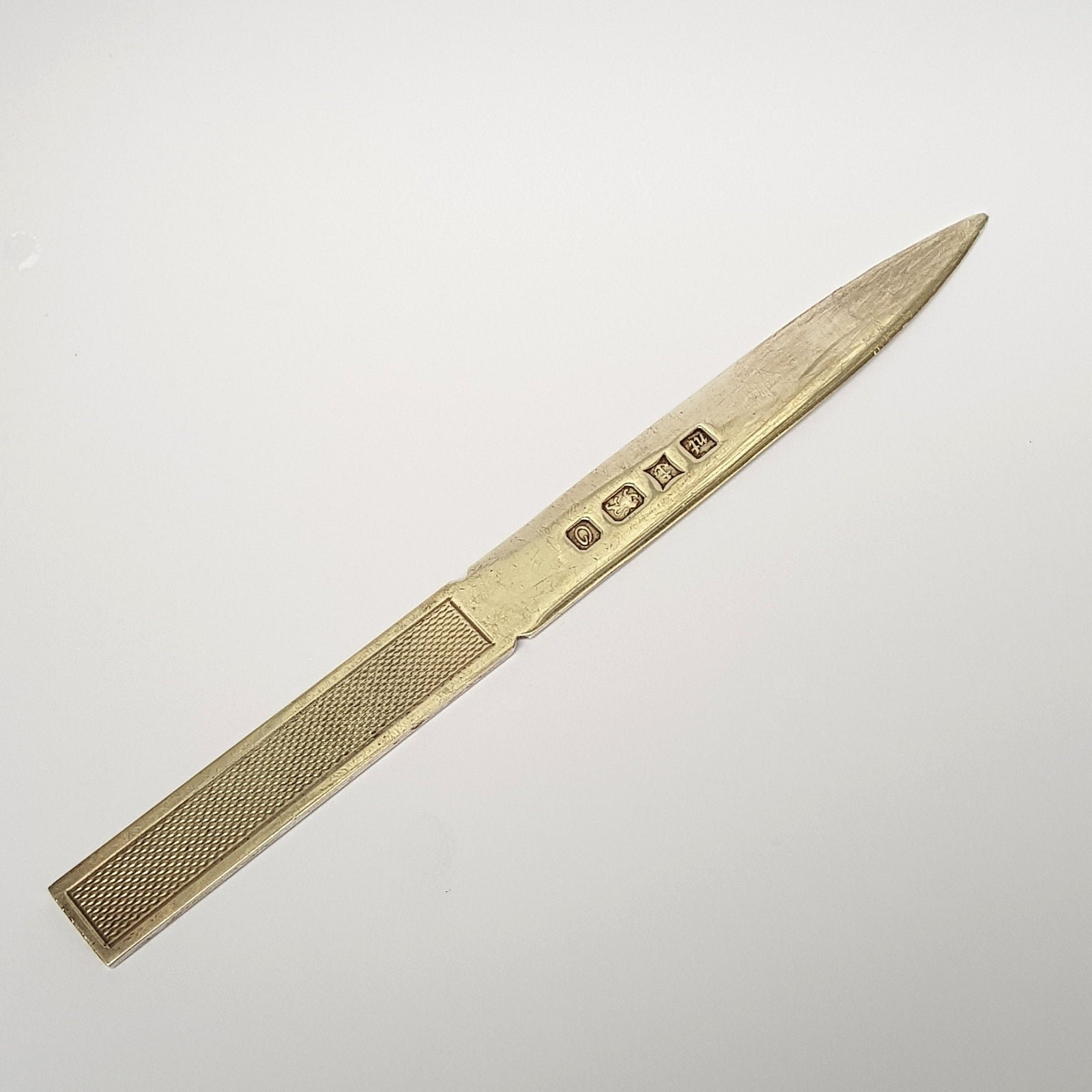 Sterling Silver Turned Pattern Letter Opener Vintage Birmingham Circa 1988