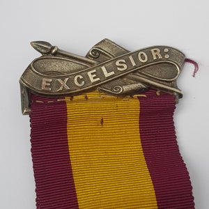 Sterling Silver Soldiers Total Abstinence Association Medal With Ribbon India Antique c1890's