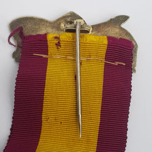 Sterling Silver Soldiers Total Abstinence Association Medal With Ribbon India Antique c1890's