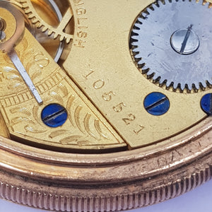 9k Gold Filled Dennison Star Cased English Lever Pocket Watch Antique Circa 1920