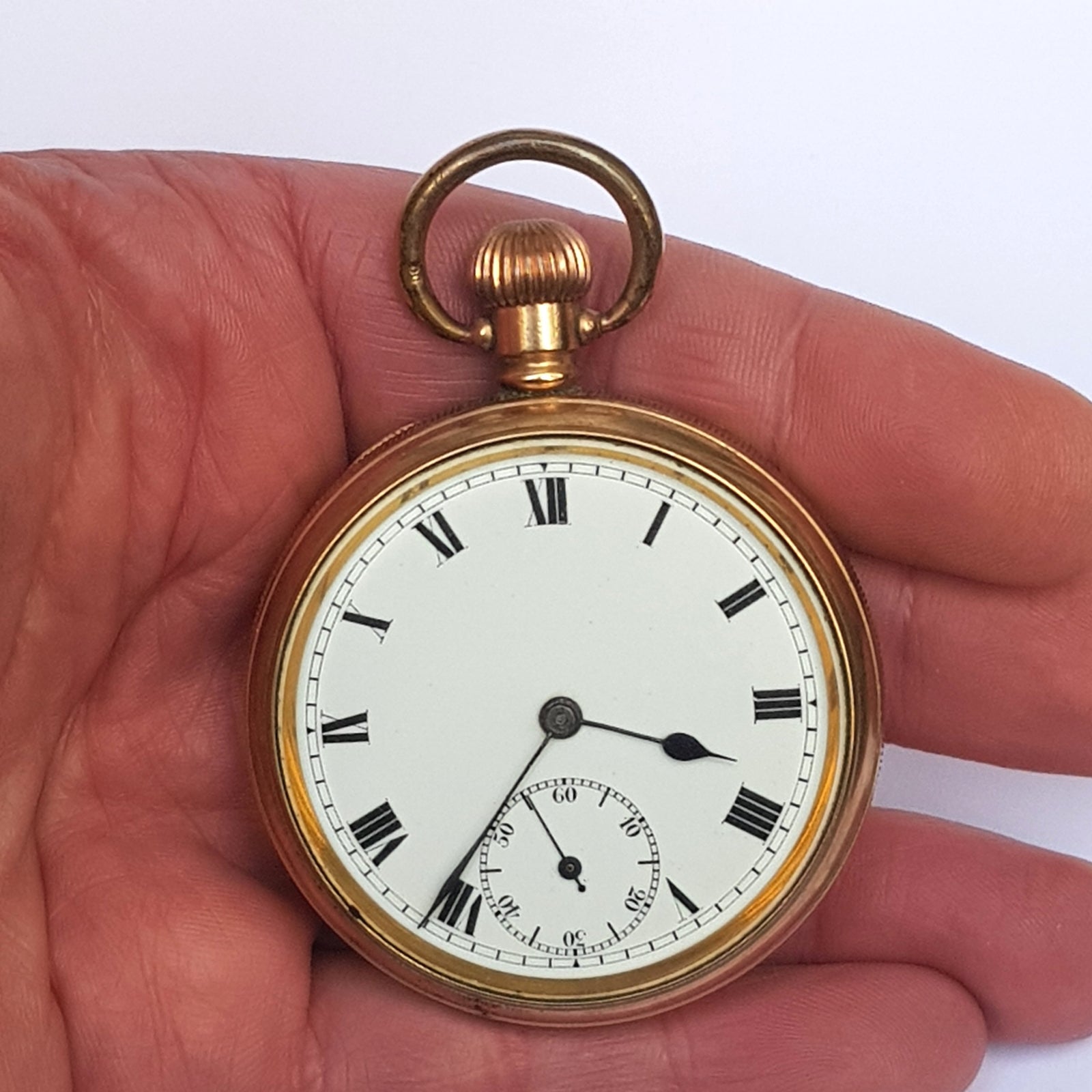 9k Gold Filled Dennison Star Cased English Lever Pocket Watch Antique Circa 1920