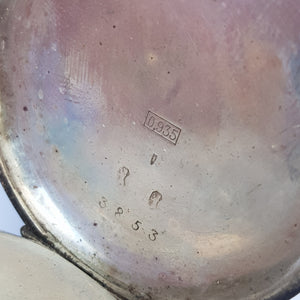 Swiss Solid Silver Cased Moon Phase Calendar Pocket Watch Antique Circa 1890