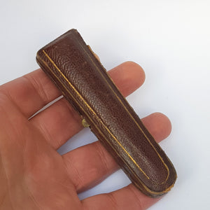 Sterling Silver And Amber Mounted Meerschaum Cheroot Holder In Case Antique Chester Circa 1900