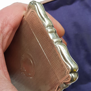 Sterling Silver Engine Turned Patterned Card Case In Original Fitted Case Antique Victorian Birmingham Circa 1899