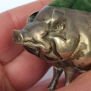 Sterling Silver Good Sized Pig Shaped Pin Cushion Adie & Lovekin Birmingham Circa 1906