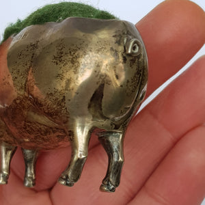 Sterling Silver Good Sized Pig Shaped Pin Cushion Adie & Lovekin Birmingham Circa 1906