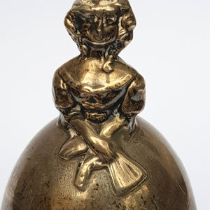 Sterling Silver Novelty Bell As A Victorian Lady In Bustle Dress Antique Birmingham Circa 1921