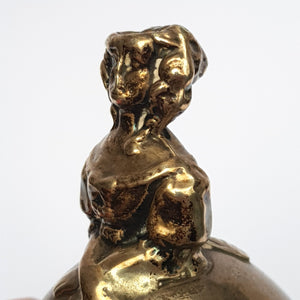 Sterling Silver Novelty Bell As A Victorian Lady In Bustle Dress Antique Birmingham Circa 1921