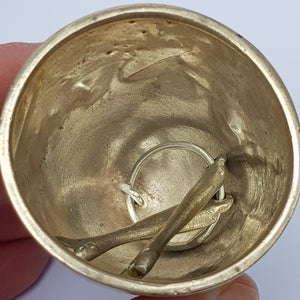 Sterling Silver Novelty Bell As A Victorian Lady In Bustle Dress Antique Birmingham Circa 1921