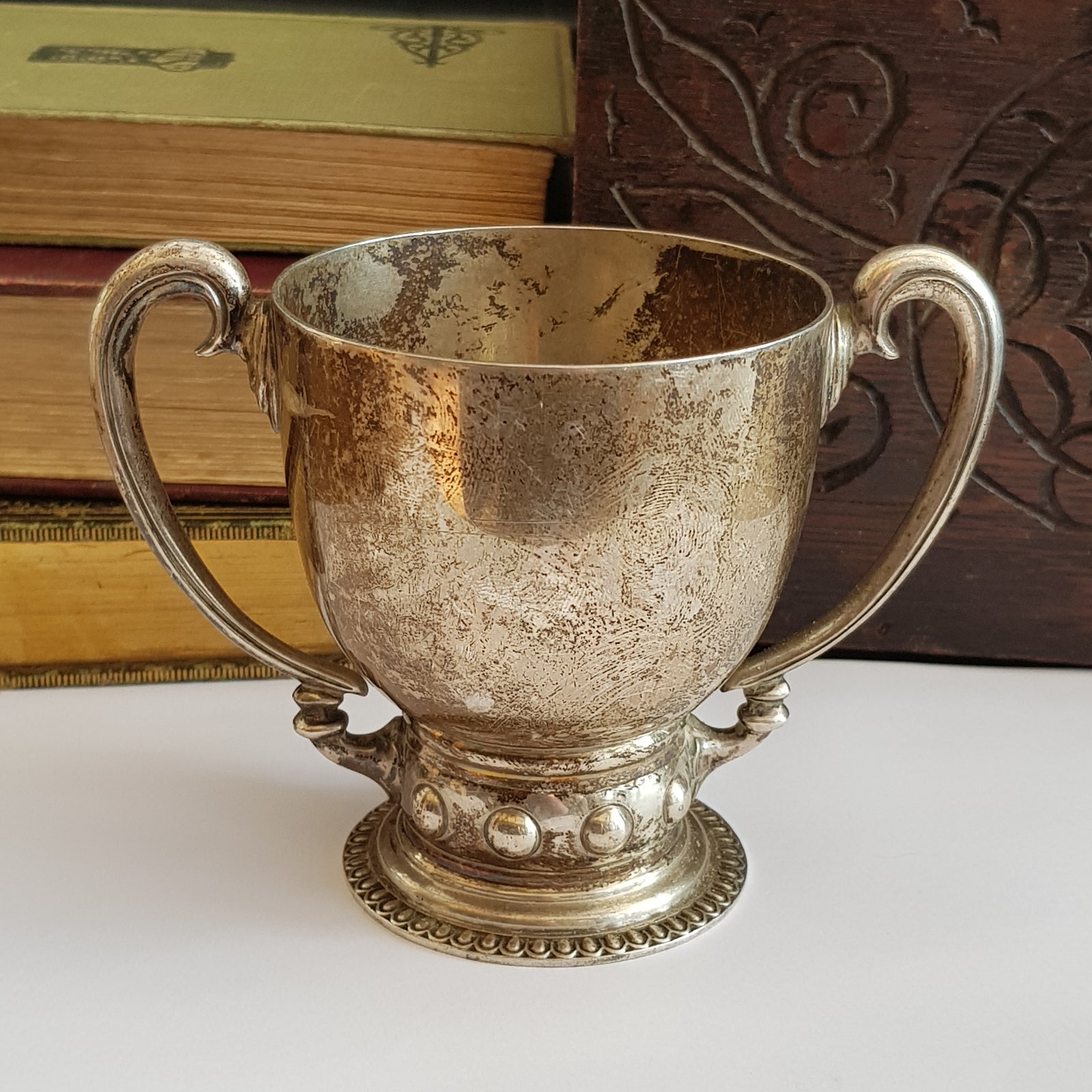 Arts & Crafts Sterling Silver 2 Handled Cup Antique Edwardian London circa 1907