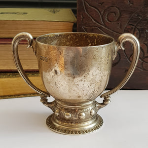 Arts & Crafts Sterling Silver 2 Handled Cup Antique Edwardian London circa 1907