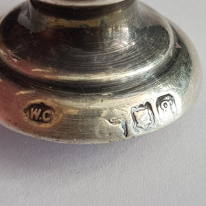 Sterling Silver Desk Seal With Rams Head Intaglio Gradatim Vincimus Antique London Circa 1902