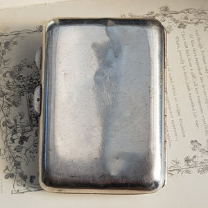 Sterling Silver Inniskilling Fusiliers Motif Cigarette Case Antique Birmingham circa 1914