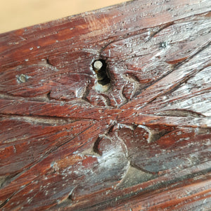 Superb Carved oak Tudor Gothic Style Cards Box Antique Circa 1920