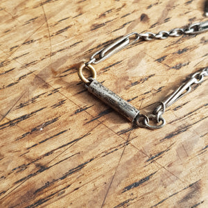 Sterling Silver Ornate Art Nouveau Orchid Pendant Necklace Antique circa 1900