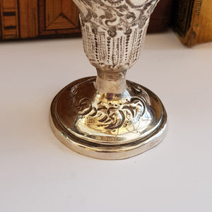 Sterling Silver Repousse Bulbed Amphora Specimen Flower Vase Antique Chester Circa 1899