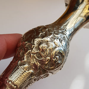 Sterling Silver Repousse Bulbed Amphora Specimen Flower Vase Antique Chester Circa 1899