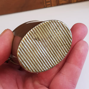 Rare Brass And Copper WWI Trench Art Match Vesta As A Lidded Bucket Antique Circa 1915