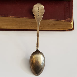 Rare Sterling Silver Enamel Stratford On Avon Shakespeare Souvenir Spoon Antique Birmingham Circa1907