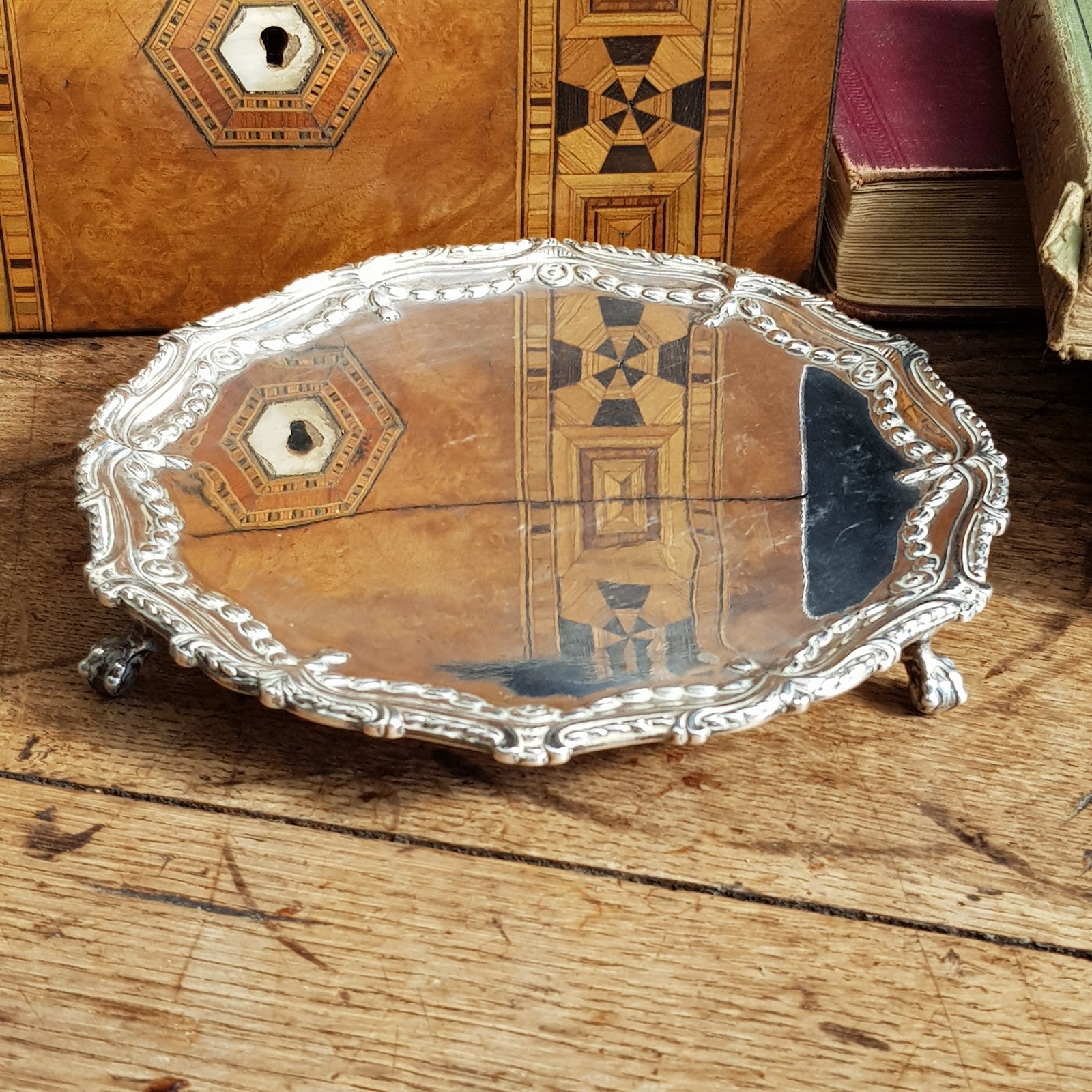 Rare Sterling Silver Salver Antique Richard Rugg I London Georgian Circa 1773