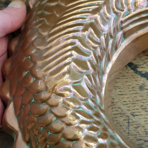 Superb Embossed Copper Salmon Mouse Mould Aspic Mould Antique Victorian Circa 1880