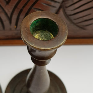 Tiffany & Co Pair Of Bronze Candlesticks Candle Holders Vintage Circa 1930's
