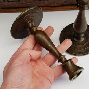 Tiffany & Co Pair Of Bronze Candlesticks Candle Holders Vintage Circa 1930's