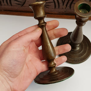 Tiffany & Co Pair Of Bronze Candlesticks Candle Holders Vintage Circa 1930's